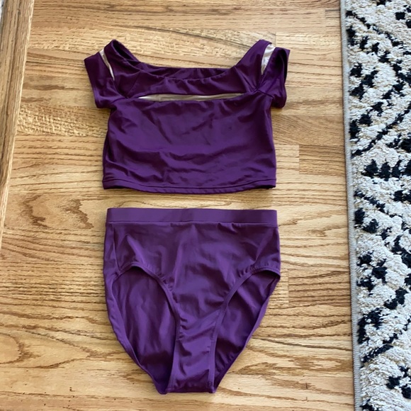 Balera Dance SET Cap Sleeve Crop Top & Bottom LC